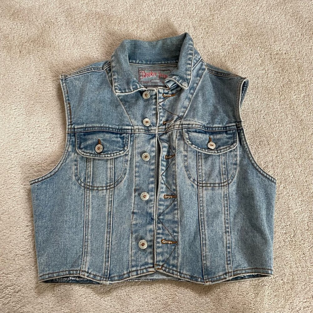 Women's Breaker Jeans Blue Vest 100% cotton small size